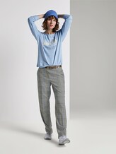 Langarmshirt mit Print - Frauen - sicilian blue melange Langarmshirt mit Print - Frauen - sicilian blue melange - 3 - TOM TAILOR