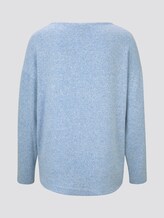 Langarmshirt mit Print - Frauen - sicilian blue melange Langarmshirt mit Print - Frauen - sicilian blue melange - 8 - TOM TAILOR