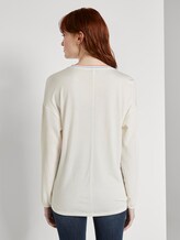 Langarmshirt im Materialmix - Frauen - Whisper White Langarmshirt im Materialmix - Frauen - Whisper White - 2 - TOM TAILOR