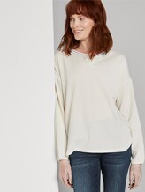 Langarmshirt im Materialmix - Frauen - Whisper White Langarmshirt im Materialmix - Frauen - Whisper White - 5 - TOM TAILOR
