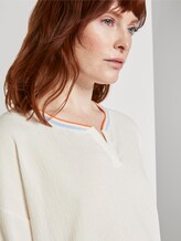 Langarmshirt im Materialmix - Frauen - Whisper White Langarmshirt im Materialmix - Frauen - Whisper White - 9 - TOM TAILOR