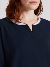 Langarmshirt im Materialmix - Frauen - Sky Captain Blue Langarmshirt im Materialmix - Frauen - Sky Captain Blue - 9 - TOM TAILOR