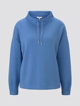 Sweatshirt with turtleneck - Women - sicilian blue Sweatshirt with turtleneck - Women - sicilian blue - 7 - TOM TAILOR