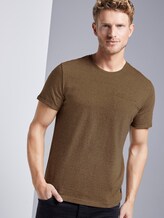 T-Shirt in Melange-Optik - Männer - beige grindle stripe T-Shirt in Melange-Optik - Männer - beige grindle stripe - 5 - TOM TAILOR