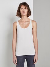 Top mit Spitzenborte - Frauen - Whisper White Top mit Spitzenborte - Frauen - Whisper White - 1 - TOM TAILOR