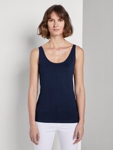 Top mit Spitzenborte - Frauen - Sky Captain Blue Top mit Spitzenborte - Frauen - Sky Captain Blue - 1 - TOM TAILOR