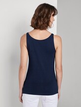 Top mit Spitzenborte - Frauen - Sky Captain Blue Top mit Spitzenborte - Frauen - Sky Captain Blue - 2 - TOM TAILOR