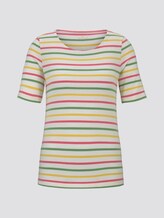 Buntes T-Shirt mit Streifen - Frauen - offwhite multicolor stripe Buntes T-Shirt mit Streifen - Frauen - offwhite multicolor stripe - 7 - TOM TAILOR