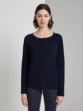 Schlichtes Jersey Langarmshirt - Frauen - Sky Captain Blue Schlichtes Jersey Langarmshirt - Frauen - Sky Captain Blue - 1 - TOM TAILOR