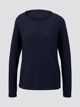 Schlichtes Jersey Langarmshirt - Frauen - Sky Captain Blue Schlichtes Jersey Langarmshirt - Frauen - Sky Captain Blue - 7 - TOM TAILOR