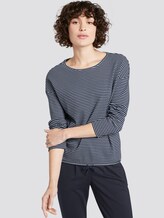 gestreiftes langarmshirt - Frauen - navy stripe structure gestreiftes langarmshirt - Frauen - navy stripe structure - 5 - TOM TAILOR