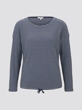 gestreiftes langarmshirt - Frauen - navy stripe structure gestreiftes langarmshirt - Frauen - navy stripe structure - 7 - TOM TAILOR