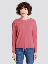 gestreiftes langarmshirt - Frauen - pink stripe structure gestreiftes langarmshirt - Frauen - pink stripe structure - 1 - TOM TAILOR