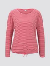 gestreiftes langarmshirt - Frauen - pink stripe structure gestreiftes langarmshirt - Frauen - pink stripe structure - 7 - TOM TAILOR