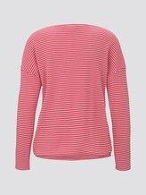 gestreiftes langarmshirt - Frauen - pink stripe structure gestreiftes langarmshirt - Frauen - pink stripe structure - 8 - TOM TAILOR
