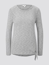 T-shirt mit Knotendetail - Frauen - Silver Grey Melange T-shirt mit Knotendetail - Frauen - Silver Grey Melange - 7 - TOM TAILOR