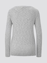 T-shirt mit Knotendetail - Frauen - Silver Grey Melange T-shirt mit Knotendetail - Frauen - Silver Grey Melange - 8 - TOM TAILOR