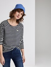 Gestreept shirt met lange mouwen uit jersey - Vrouwen - navy stripe Gestreept shirt met lange mouwen uit jersey - Vrouwen - navy stripe - 5 - TOM TAILOR