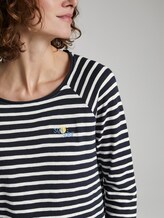 Gestreept shirt met lange mouwen uit jersey - Vrouwen - navy stripe Gestreept shirt met lange mouwen uit jersey - Vrouwen - navy stripe - 9 - TOM TAILOR