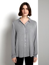 Blusenshirt mit Zierknopfleiste - Frauen - Smooth Grey Blusenshirt mit Zierknopfleiste - Frauen - Smooth Grey - 1 - TOM TAILOR