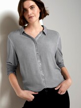 Blusenshirt mit Zierknopfleiste - Frauen - Smooth Grey Blusenshirt mit Zierknopfleiste - Frauen - Smooth Grey - 5 - TOM TAILOR