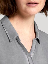 Blusenshirt mit Zierknopfleiste - Frauen - Smooth Grey Blusenshirt mit Zierknopfleiste - Frauen - Smooth Grey - 9 - TOM TAILOR
