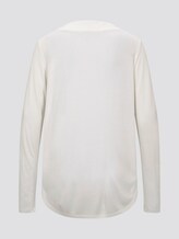 Blusenshirt mit V-Ausschnitt - Frauen - Whisper White Blusenshirt mit V-Ausschnitt - Frauen - Whisper White - 8 - TOM TAILOR