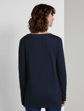 Blusenshirt mit V-Ausschnitt - Frauen - Sky Captain Blue Blusenshirt mit V-Ausschnitt - Frauen - Sky Captain Blue - 2 - TOM TAILOR