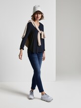 Blusenshirt mit V-Ausschnitt - Frauen - Sky Captain Blue Blusenshirt mit V-Ausschnitt - Frauen - Sky Captain Blue - 3 - TOM TAILOR