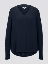 Blusenshirt mit V-Ausschnitt - Frauen - Sky Captain Blue Blusenshirt mit V-Ausschnitt - Frauen - Sky Captain Blue - 7 - TOM TAILOR