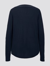 Blusenshirt mit V-Ausschnitt - Frauen - Sky Captain Blue Blusenshirt mit V-Ausschnitt - Frauen - Sky Captain Blue - 8 - TOM TAILOR