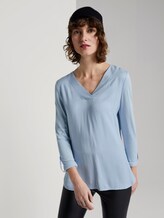Blusenshirt mit V-Ausschnitt - Frauen - Kentucky Blue Blusenshirt mit V-Ausschnitt - Frauen - Kentucky Blue - 5 - TOM TAILOR