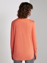 Blouse shirt met V-hals - Vrouwen - Fusion Coral Blouse shirt met V-hals - Vrouwen - Fusion Coral - 2 - TOM TAILOR