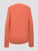 Blouse shirt met V-hals - Vrouwen - Fusion Coral Blouse shirt met V-hals - Vrouwen - Fusion Coral - 8 - TOM TAILOR