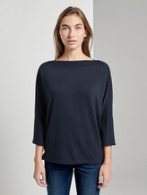 T-Shirt mit U-Boot-Ausschnitt - Frauen - Sky Captain Blue T-Shirt mit U-Boot-Ausschnitt - Frauen - Sky Captain Blue - 1 - TOM TAILOR