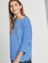 T-Shirt mit U-Boot-Ausschnitt - Frauen - sea blue T-Shirt mit U-Boot-Ausschnitt - Frauen - sea blue - 5 - TOM TAILOR
