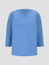 T-Shirt mit U-Boot-Ausschnitt - Frauen - sea blue T-Shirt mit U-Boot-Ausschnitt - Frauen - sea blue - 7 - TOM TAILOR