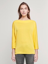 T-Shirt mit U-Boot-Ausschnitt - Frauen - jasmine yellow T-Shirt mit U-Boot-Ausschnitt - Frauen - jasmine yellow - 1 - TOM TAILOR