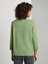 Gestreiftes Ottoman Sweatshirt - Frauen - green horizontal stripe Gestreiftes Ottoman Sweatshirt - Frauen - green horizontal stripe - 2 - TOM TAILOR