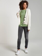 Gestreiftes Ottoman Sweatshirt - Frauen - green horizontal stripe Gestreiftes Ottoman Sweatshirt - Frauen - green horizontal stripe - 3 - TOM TAILOR