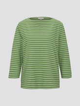 Gestreiftes Ottoman Sweatshirt - Frauen - green horizontal stripe Gestreiftes Ottoman Sweatshirt - Frauen - green horizontal stripe - 7 - TOM TAILOR