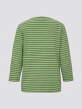 Gestreiftes Ottoman Sweatshirt - Frauen - green horizontal stripe Gestreiftes Ottoman Sweatshirt - Frauen - green horizontal stripe - 8 - TOM TAILOR