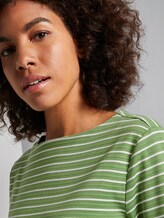 Gestreiftes Ottoman Sweatshirt - Frauen - green horizontal stripe Gestreiftes Ottoman Sweatshirt - Frauen - green horizontal stripe - 9 - TOM TAILOR