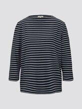 Gestreiftes Ottoman Sweatshirt - Frauen - navy horizontal stripe Gestreiftes Ottoman Sweatshirt - Frauen - navy horizontal stripe - 7 - TOM TAILOR