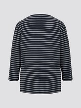Gestreiftes Ottoman Sweatshirt - Frauen - navy horizontal stripe Gestreiftes Ottoman Sweatshirt - Frauen - navy horizontal stripe - 8 - TOM TAILOR
