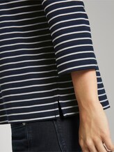 Gestreiftes Ottoman Sweatshirt - Frauen - navy horizontal stripe Gestreiftes Ottoman Sweatshirt - Frauen - navy horizontal stripe - 9 - TOM TAILOR
