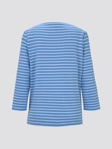 Gestreiftes Ottoman Sweatshirt - Frauen - bleu offwhite stripe Gestreiftes Ottoman Sweatshirt - Frauen - bleu offwhite stripe - 8 - TOM TAILOR