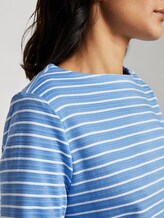 Gestreiftes Ottoman Sweatshirt - Frauen - bleu offwhite stripe Gestreiftes Ottoman Sweatshirt - Frauen - bleu offwhite stripe - 9 - TOM TAILOR