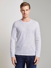 schlichtes Langarmshirt - Männer - offwhite multi inject schlichtes Langarmshirt - Männer - offwhite multi inject - 1 - TOM TAILOR