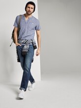 Henley T-Shirt - Mannen - estate blue yarndye stripe Henley T-Shirt - Mannen - estate blue yarndye stripe - 3 - TOM TAILOR